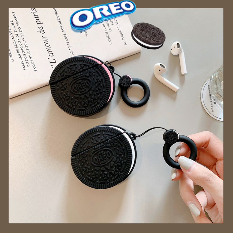 Compatible with Apple, Oreo Cookies AirPods Protective Case Cover Key Ring