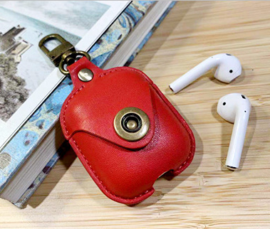 Compatible with Apple, AirPods leather earphone cover