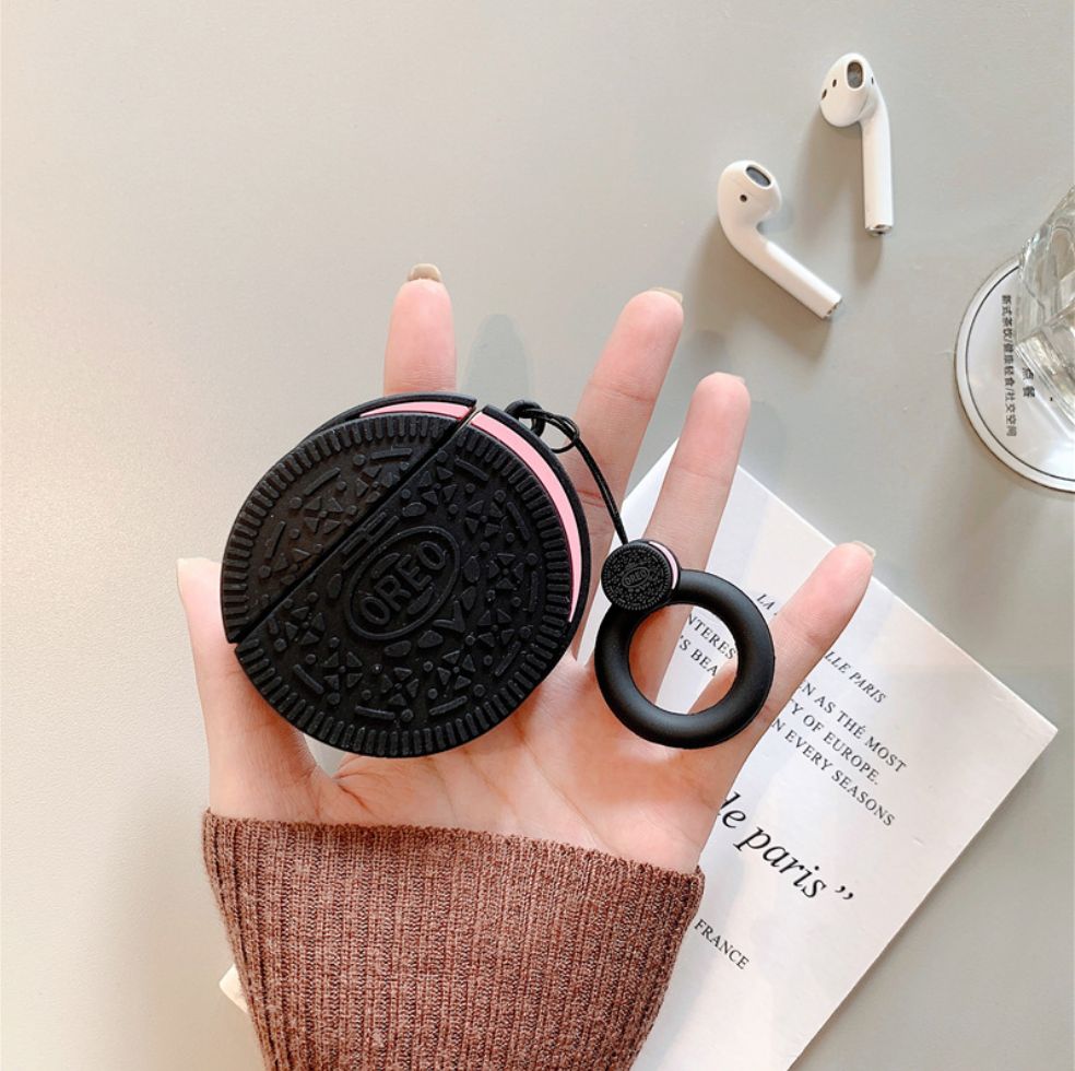 Compatible with Apple, Oreo Cookies AirPods Protective Case Cover Key Ring