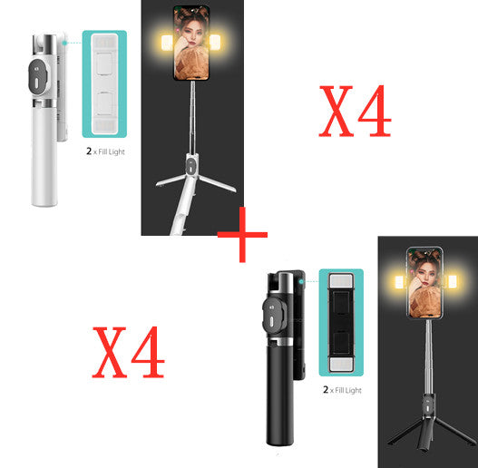 Compatible with Apple, Bluetooth Fill Light Selfie Stick Mobile Phone Integrated Tripod Selfie Stick
