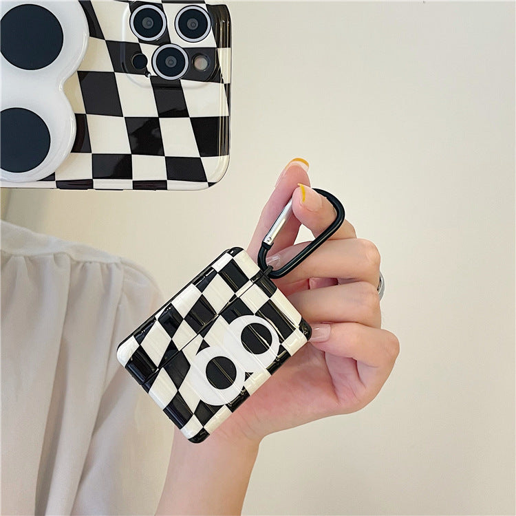 Compatible with Apple, Checkerboard Lattice Eye Airpods Protective Cover