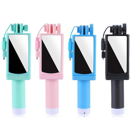 Compatible with Apple , Mini wire control selfie stick