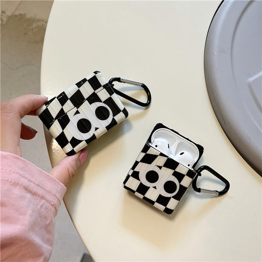 Compatible with Apple, Checkerboard Lattice Eye Airpods Protective Cover